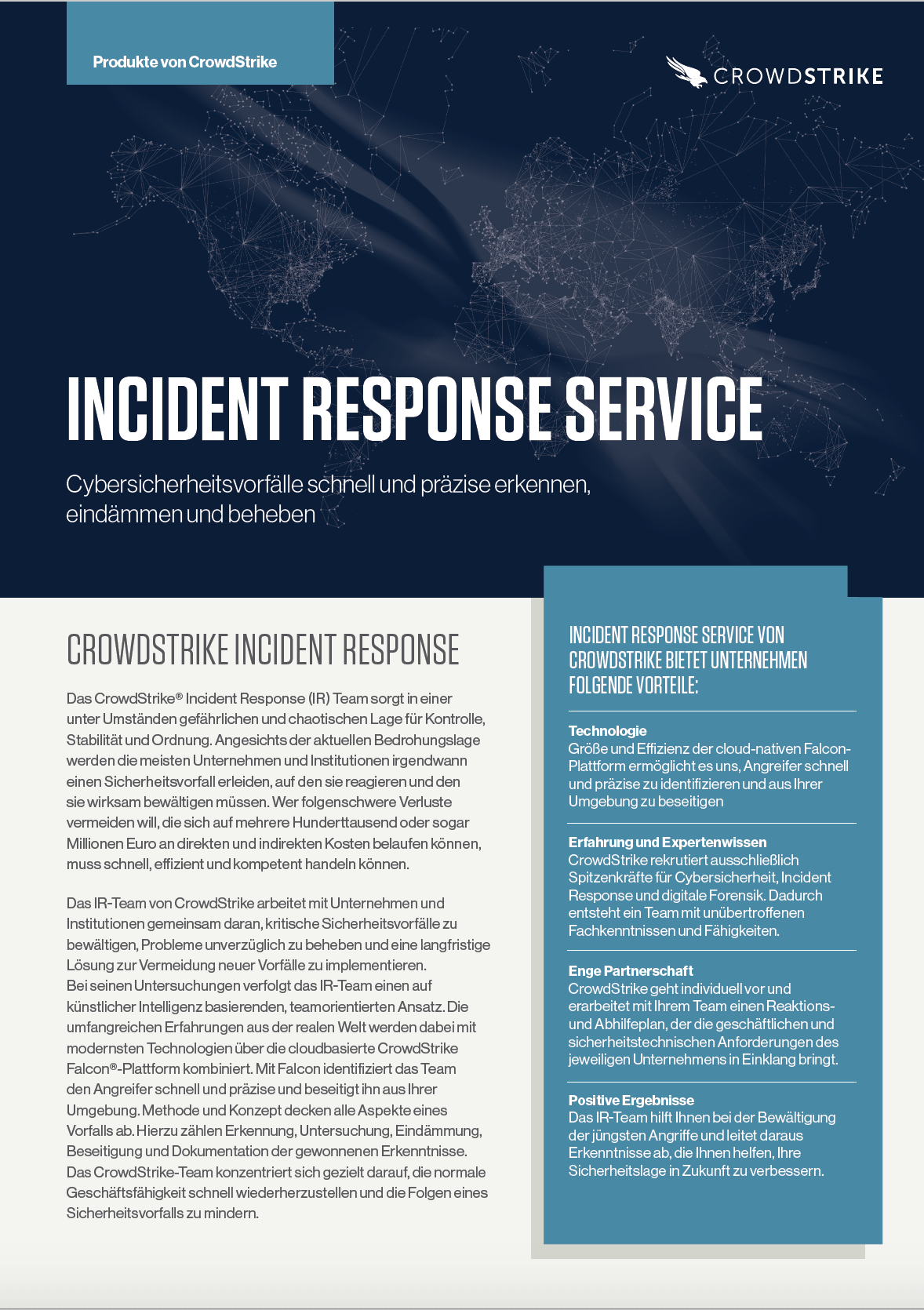 german cover of incident response data sheet