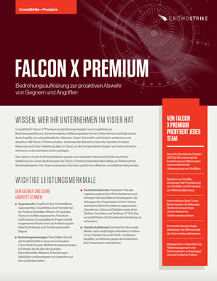 cover of falcon x premium datenblatt